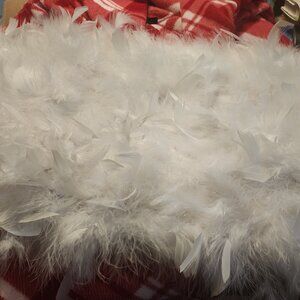 6 Ft. Long White Swan Design Cape Stole Collar - Elegant - Stunning  Hand work